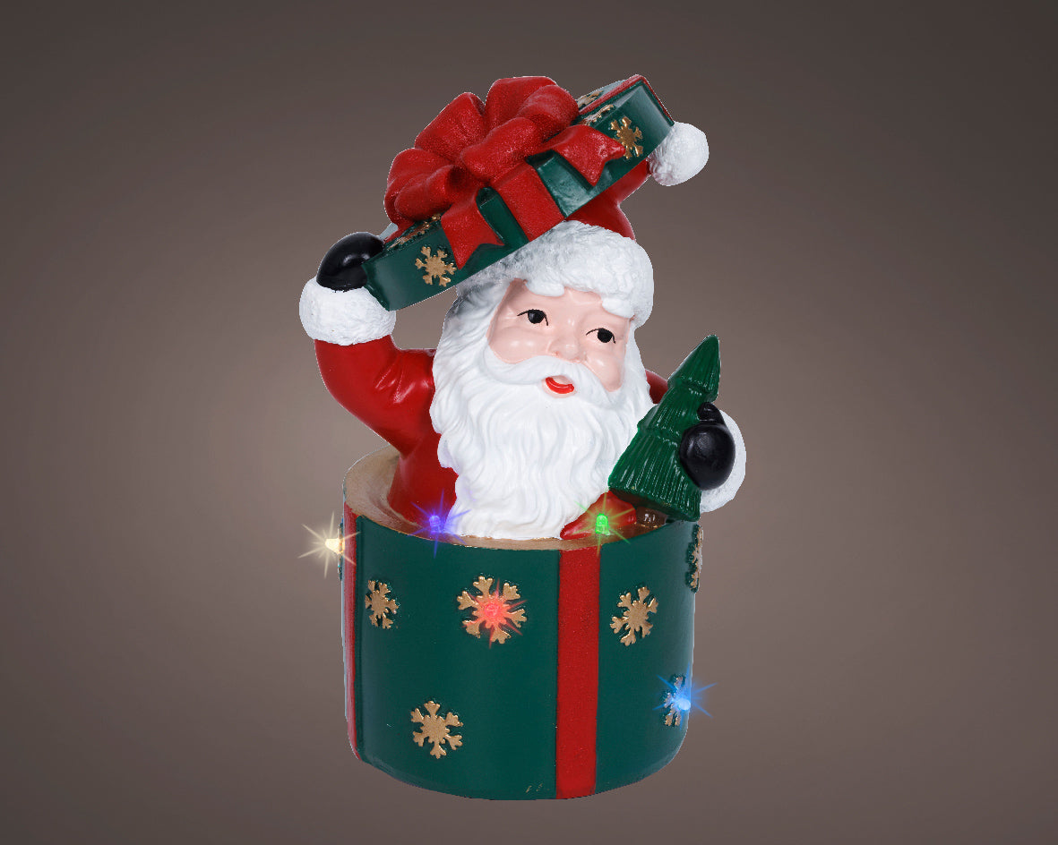 Figura de Navidad con luces de Santa
