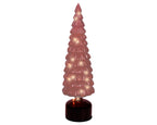 Iluminación de Navidad Ornamento árbol para mesa a pilas rojo de 39cm
