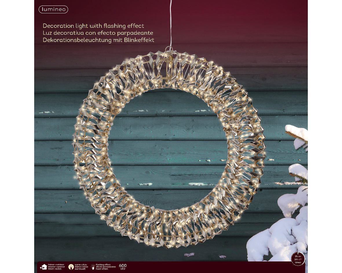 Iluminación de Navidad para exteriores Corona deco de 50cm