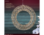 Iluminación de Navidad para exteriores Corona deco de 70cm