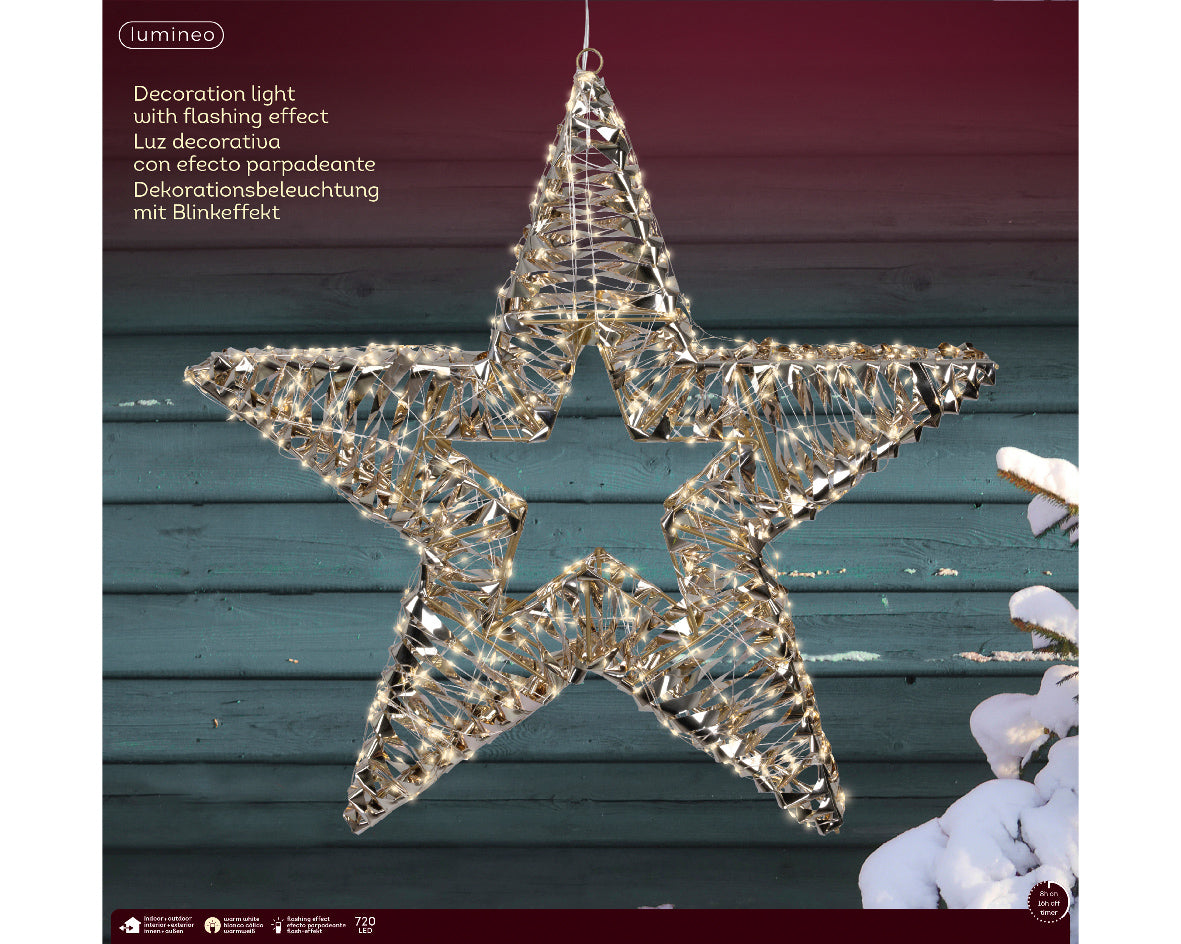 Iluminación de Navidad para exteriores Estrella deco de 60cm