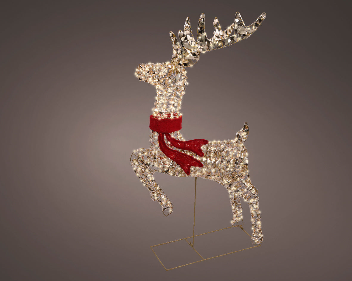 Iluminación de Navidad para exteriores Reno deco de 100cm