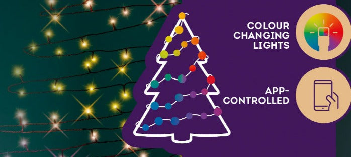 Árbol de luces para exterior Smart multicolor