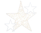 Estrella de metal con luces LED en blanco cálido de 60cm