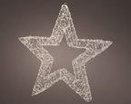 Estrella de metal en blanco cálido con luces LED de 78cm