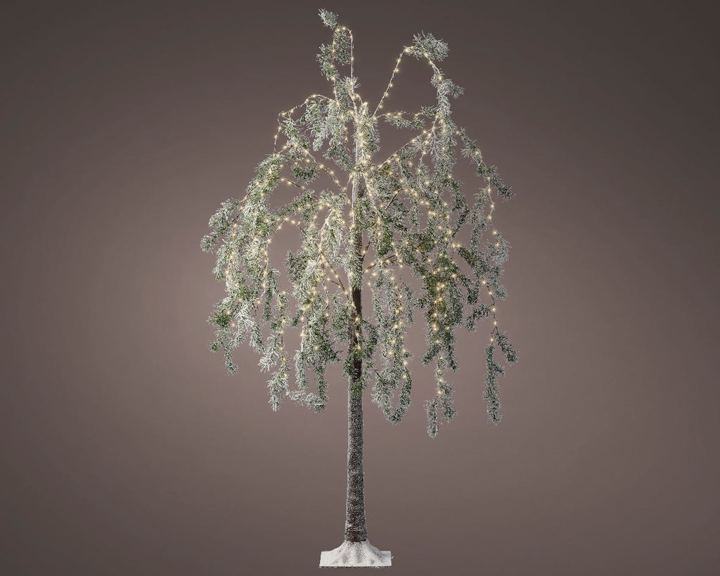 Árbol de Navidad invernal de luces para exterior e interior de 150cm