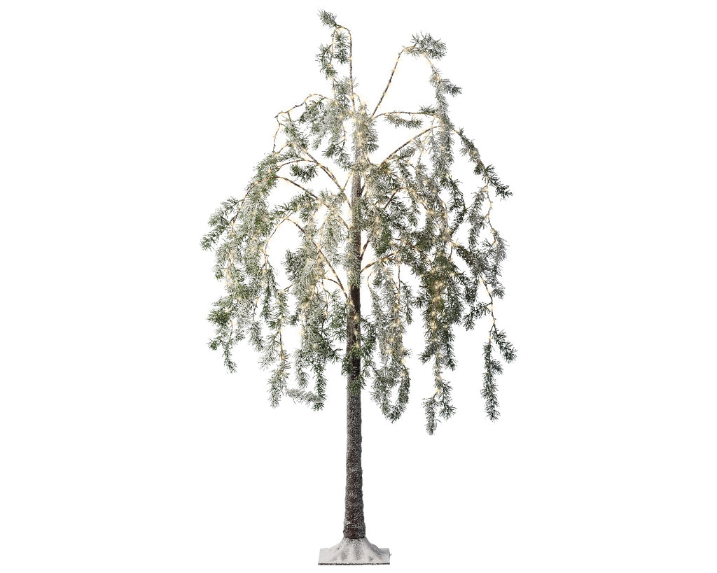 Árbol de Navidad invernal de luces para exterior e interior de 150cm