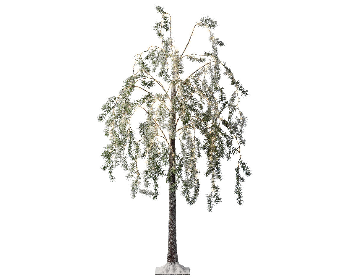 Árbol de Navidad invernal de luces para exterior e interior de 150cm