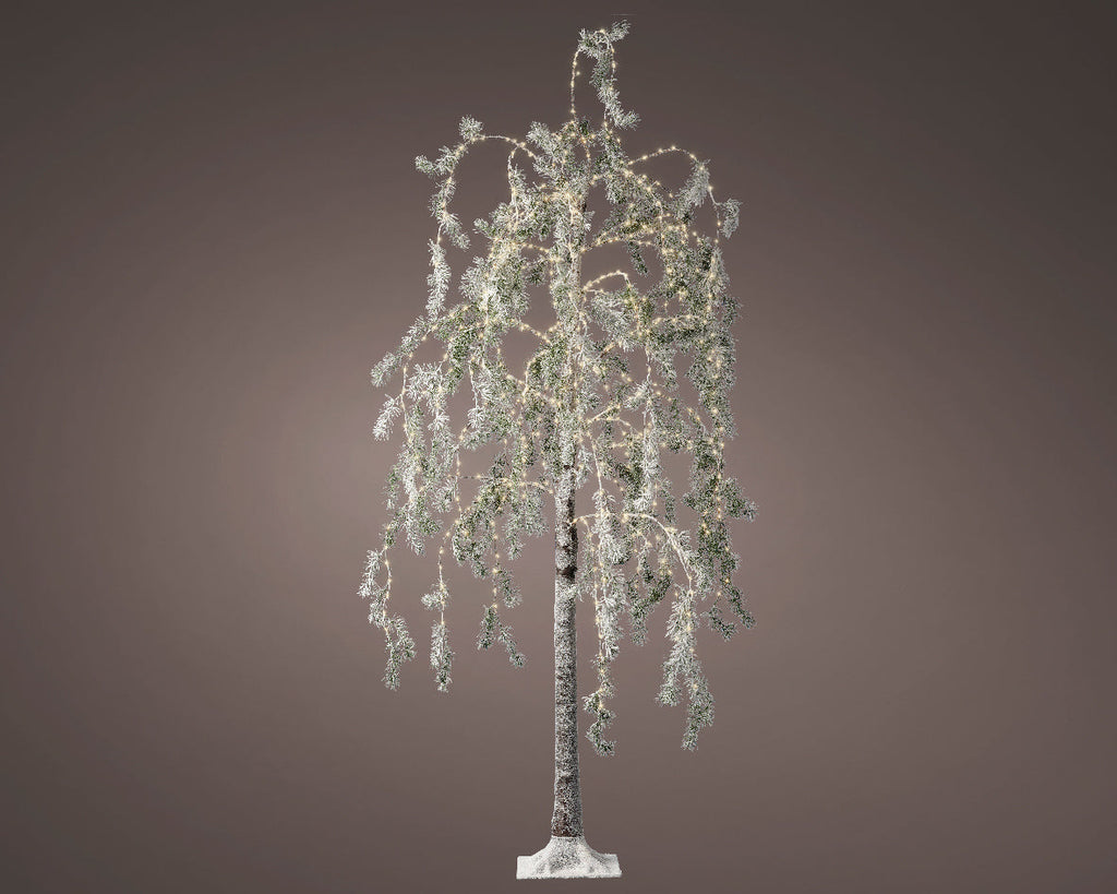Árbol de Navidad invernal de luces para exterior e interior de 180cm