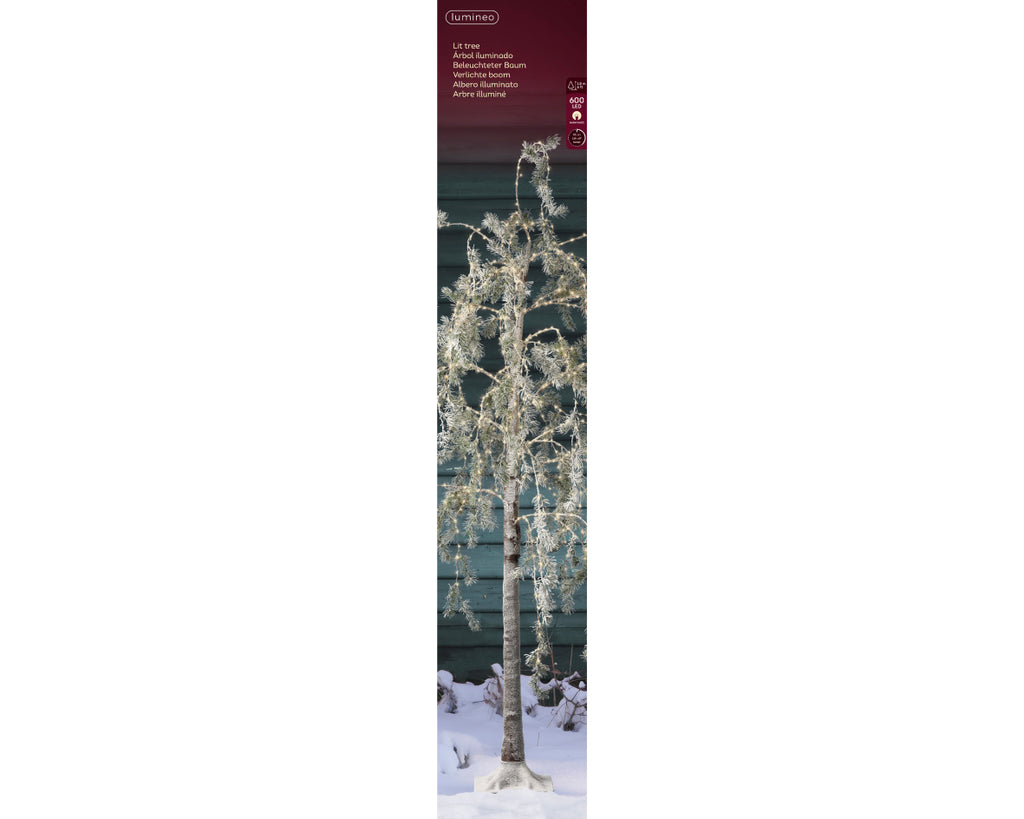 Árbol de Navidad invernal de luces para exterior e interior de 180cm