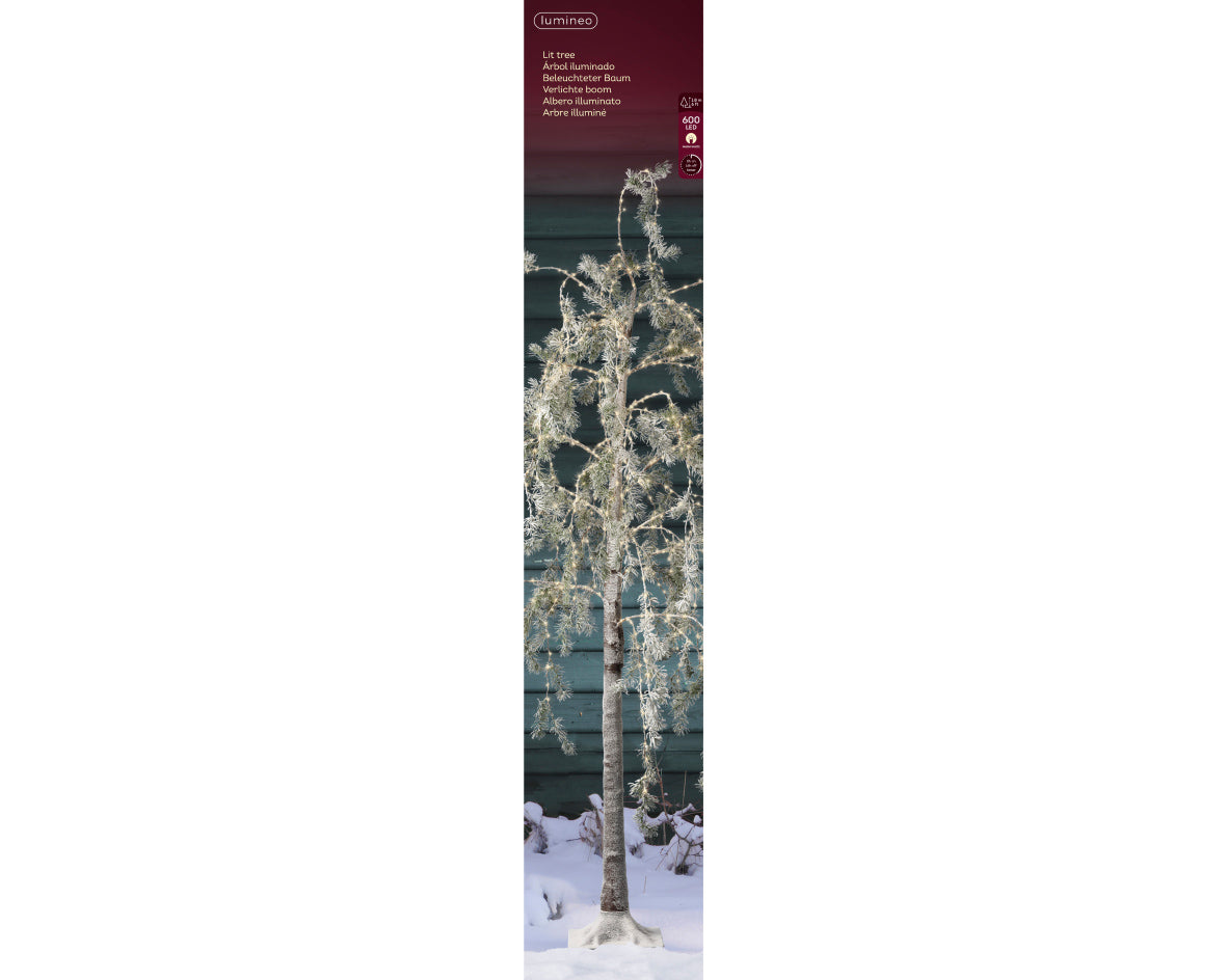 Árbol de Navidad invernal de luces para exterior e interior de 180cm