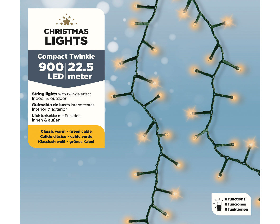 Guirnalda de luces Compact 22.5m-900LED Amarillo Clásico