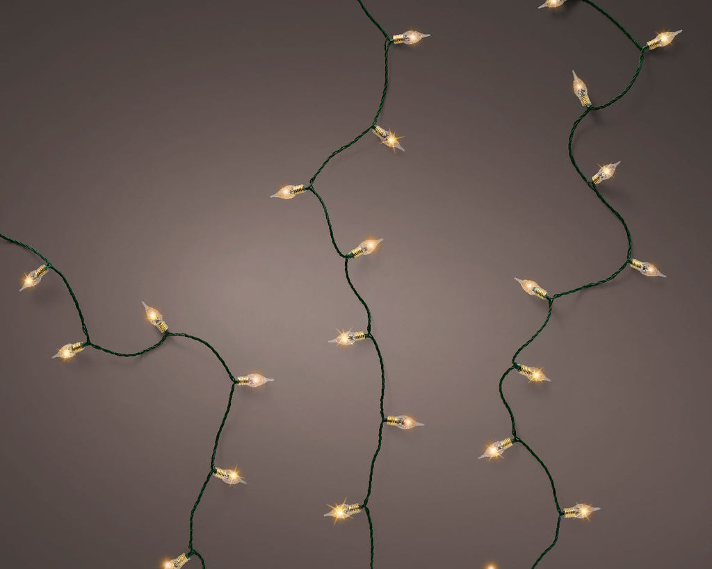 Luces de navidad vintage amarillo clásico de 18m