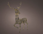 Adorno de reno mimbre blanco cálido 99 cm