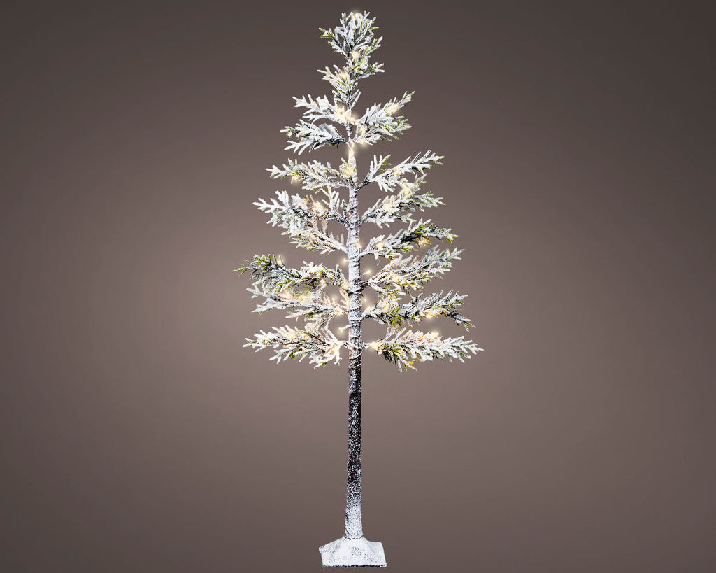 Árbol de navidad LED nevado de 150cm