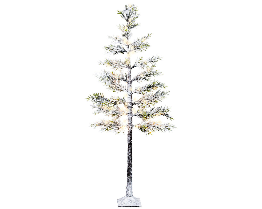 Árbol de navidad LED nevado de 150cm