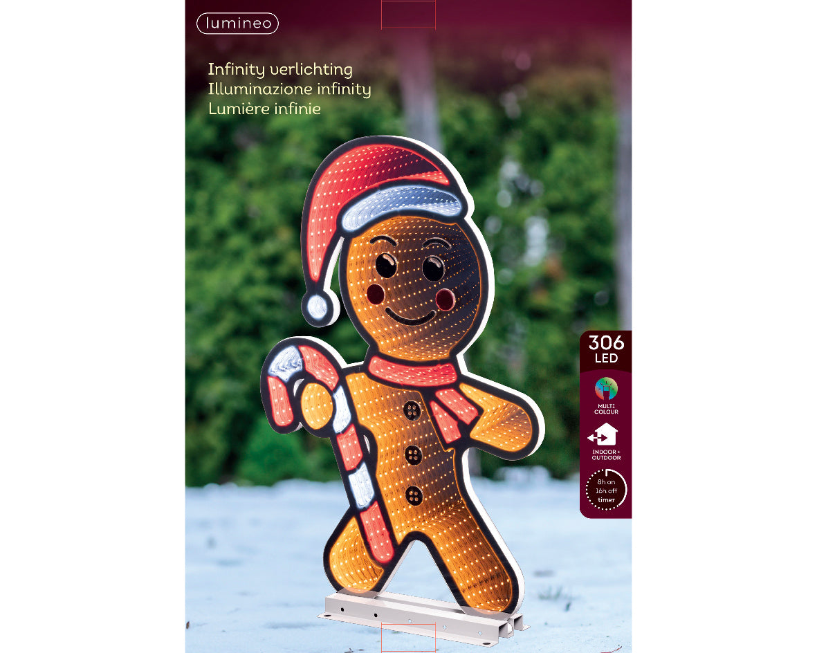 Luminaria de navidad efecto infinito Galleta de Gengibre 60cm Infinity LED