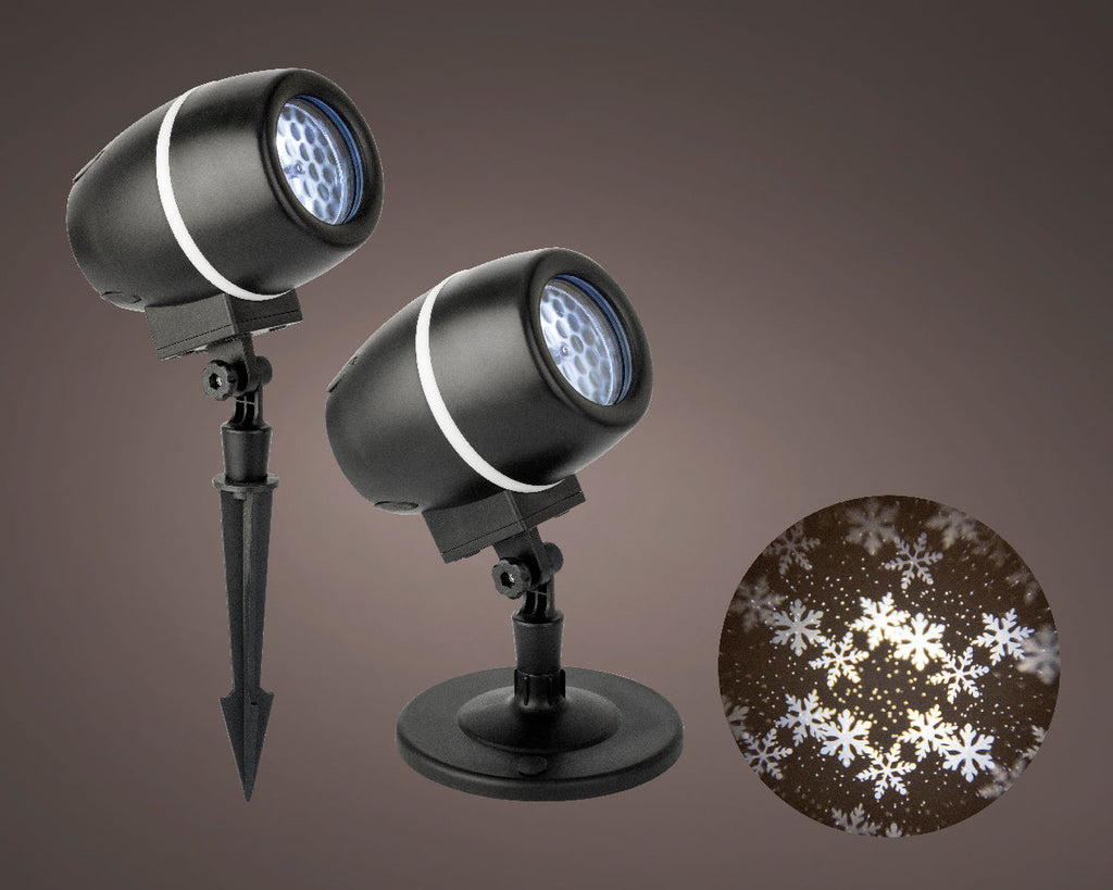 Proyector LED con luz blanca fría de detalles navideños de 35cm