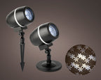 Proyector LED con luz blanca fría de detalles navideños de 35cm