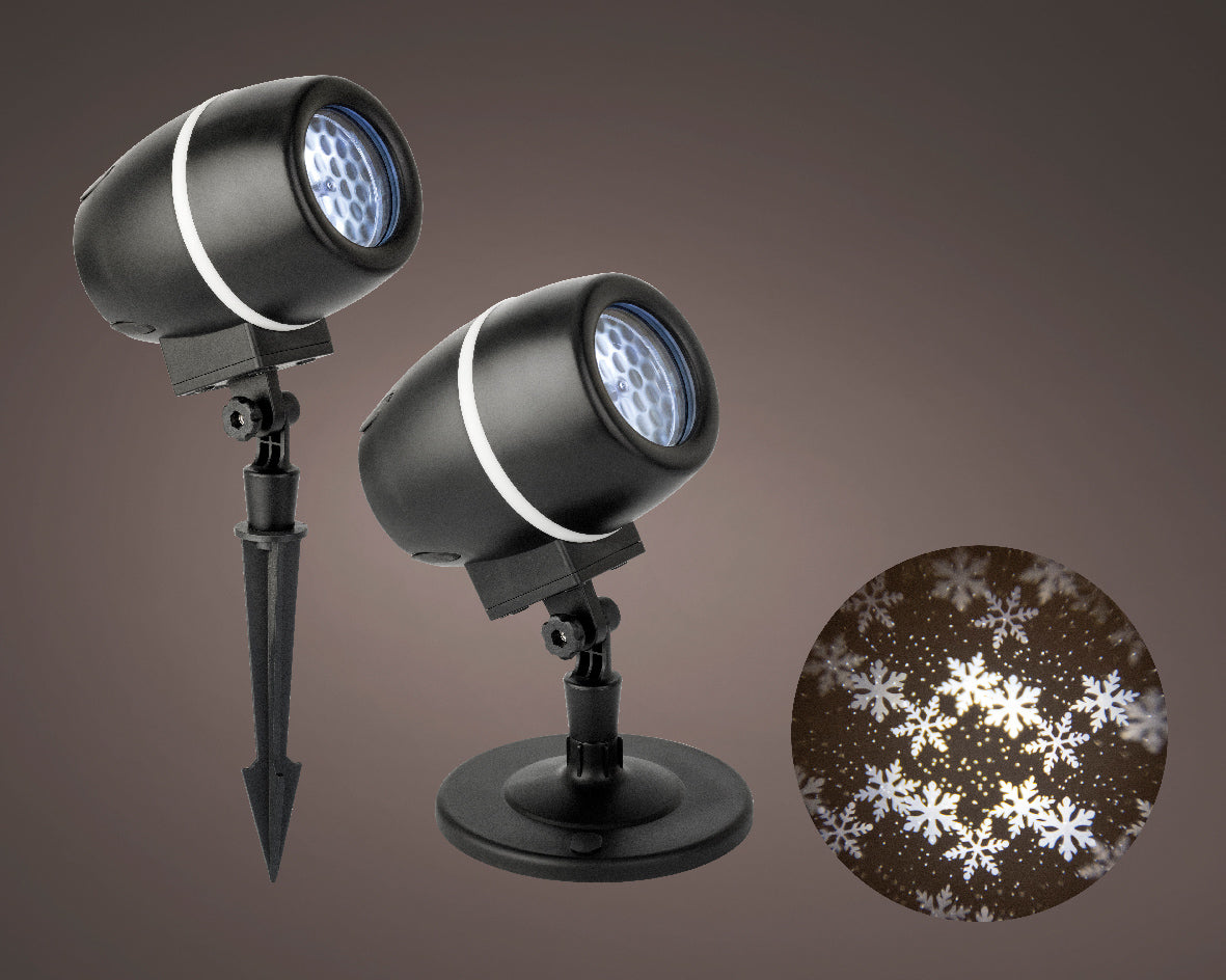 Proyector LED con luz blanca fría de detalles navideños de 35cm