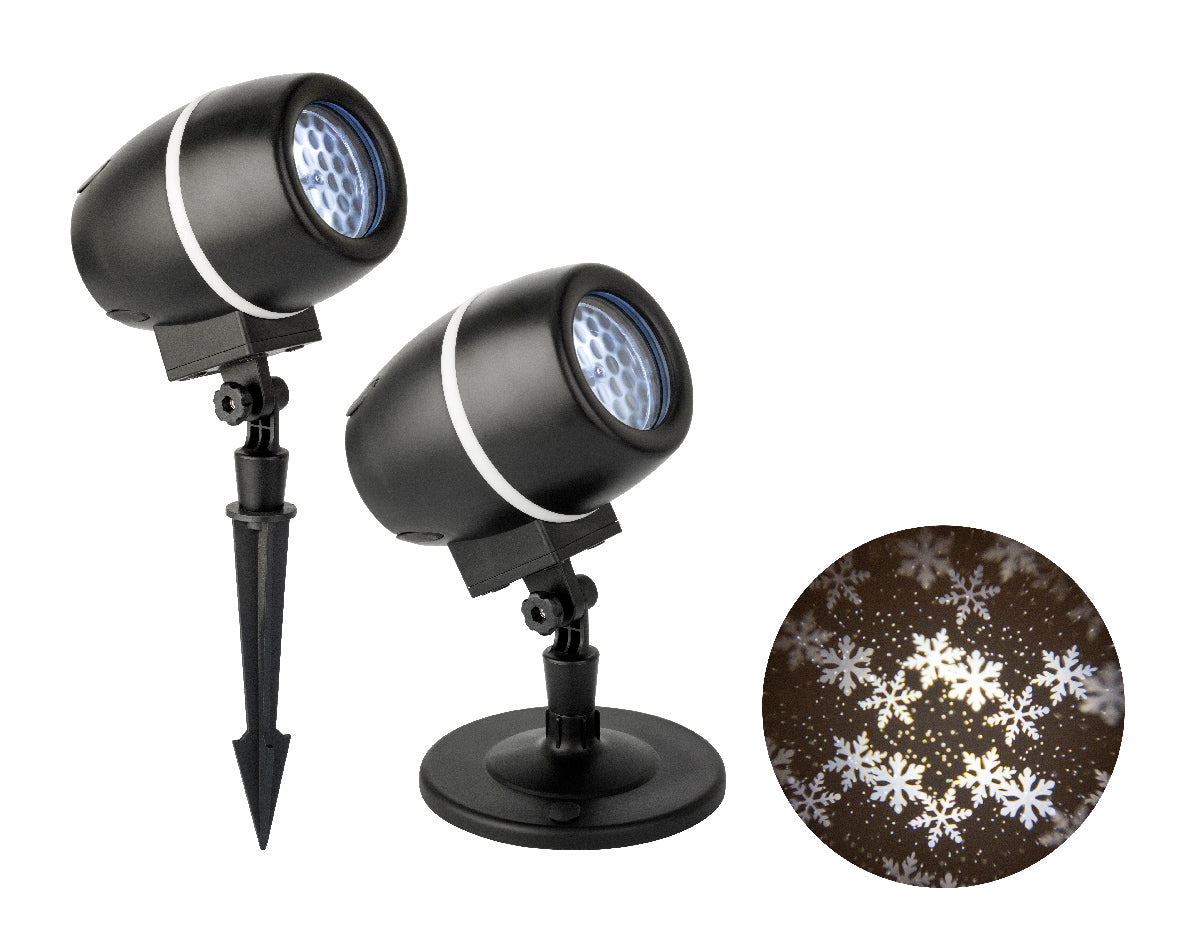 Proyector LED con luz blanca fría de detalles navideños de 35cm