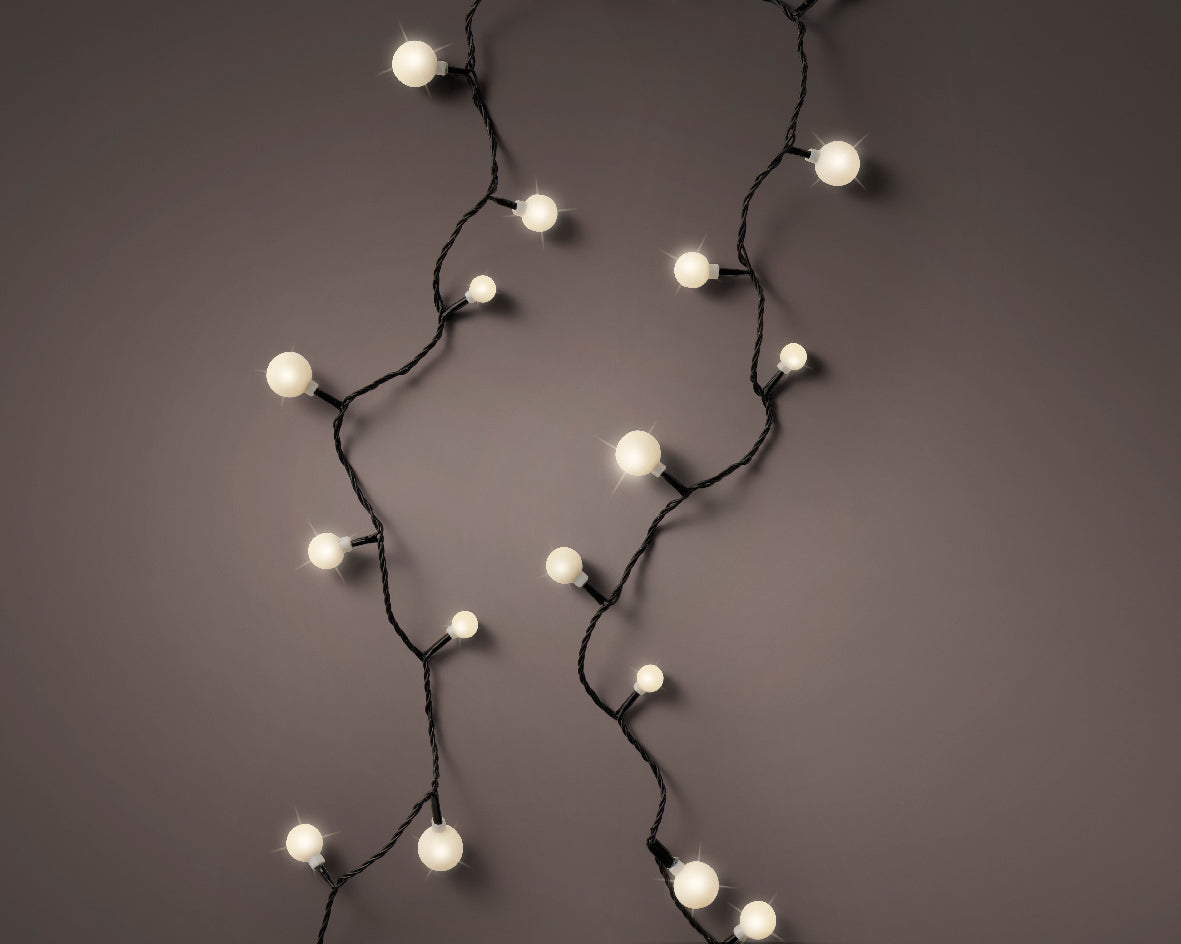 Luces decorativas de navidad 18m-240LED Bombilla Cherry - Blanco Cálido