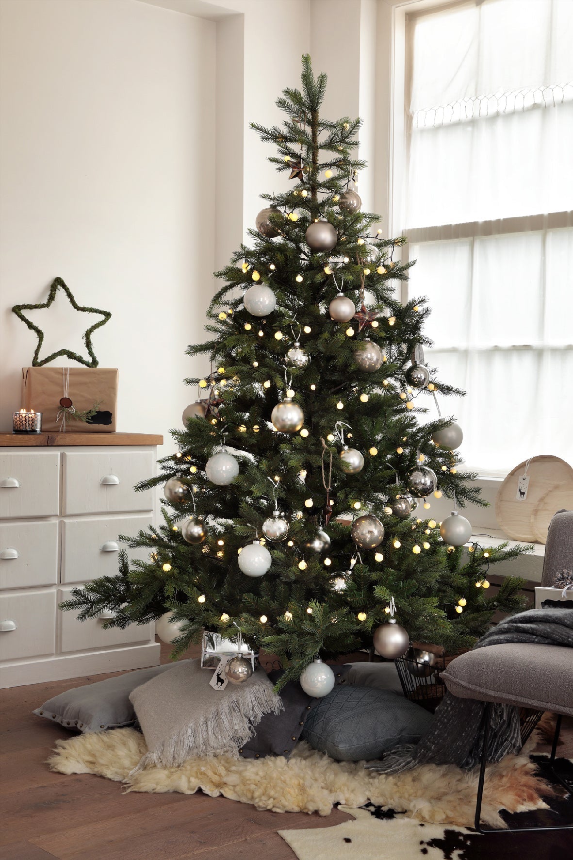 Luces decorativas de navidad 18m-240LED Bombilla Cherry - Blanco Cálido
