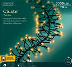Guirnalda de luces Cluster 28m-3000LED amarillo clásico