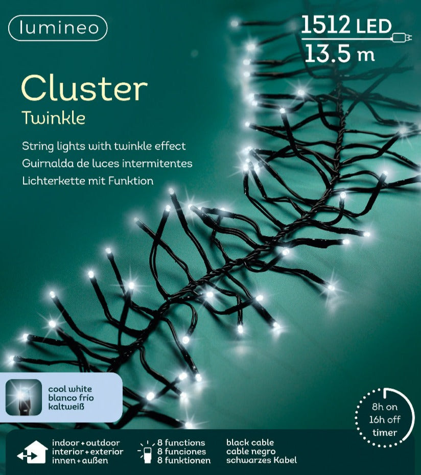 Guirnalda de luces Cluster 1350cm-1512L Blanco Frío