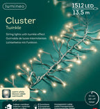 Guirnalda de luces Cluster 1350cm-1512L Blanco Cálido