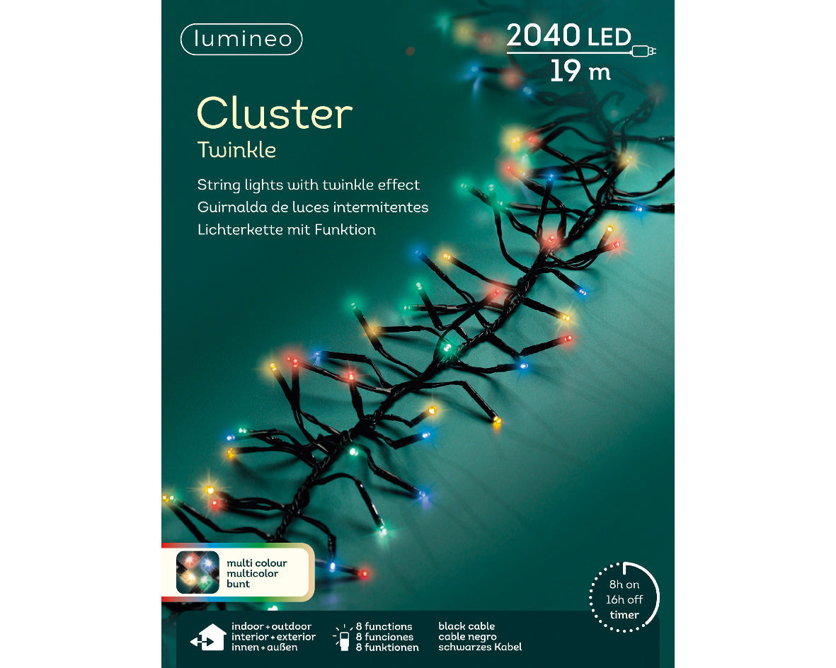 Guirnalda de luces Cluster 17m-2040L Multicolor