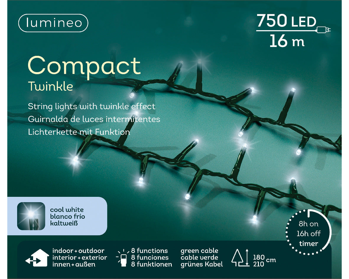 Guirnalda de luces Compact 16m-750LED Blanco Frío