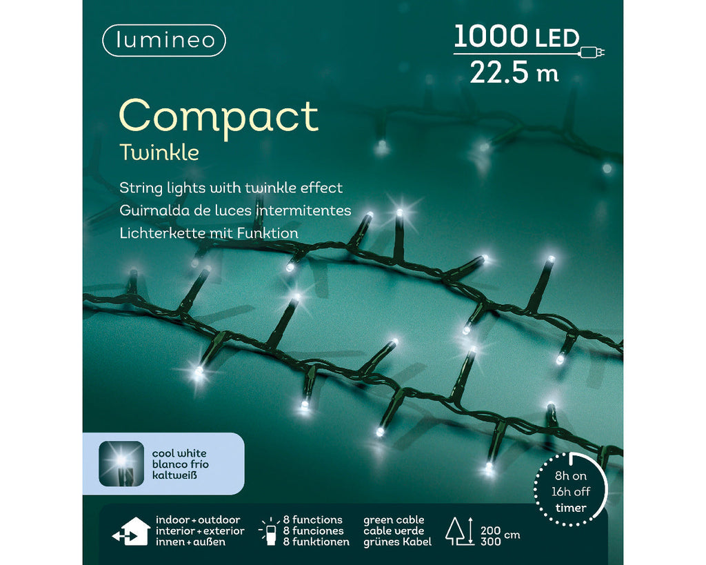 Guirnalda de luces Compact 2250cm-1000LED Blanco Frío