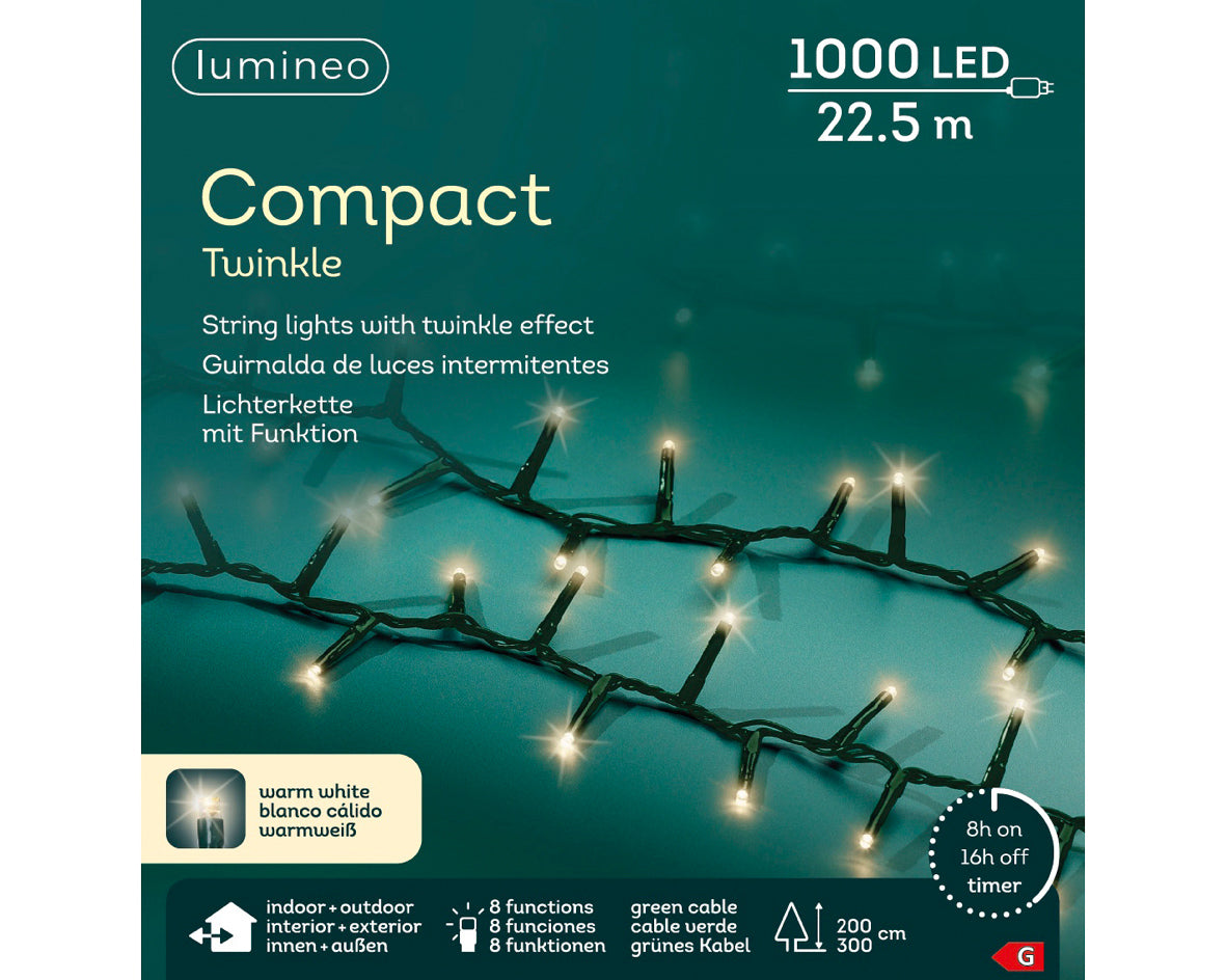 Luces de Navidad Compact 22,5m Blanco Cálido con multifunciónes interior y exterior