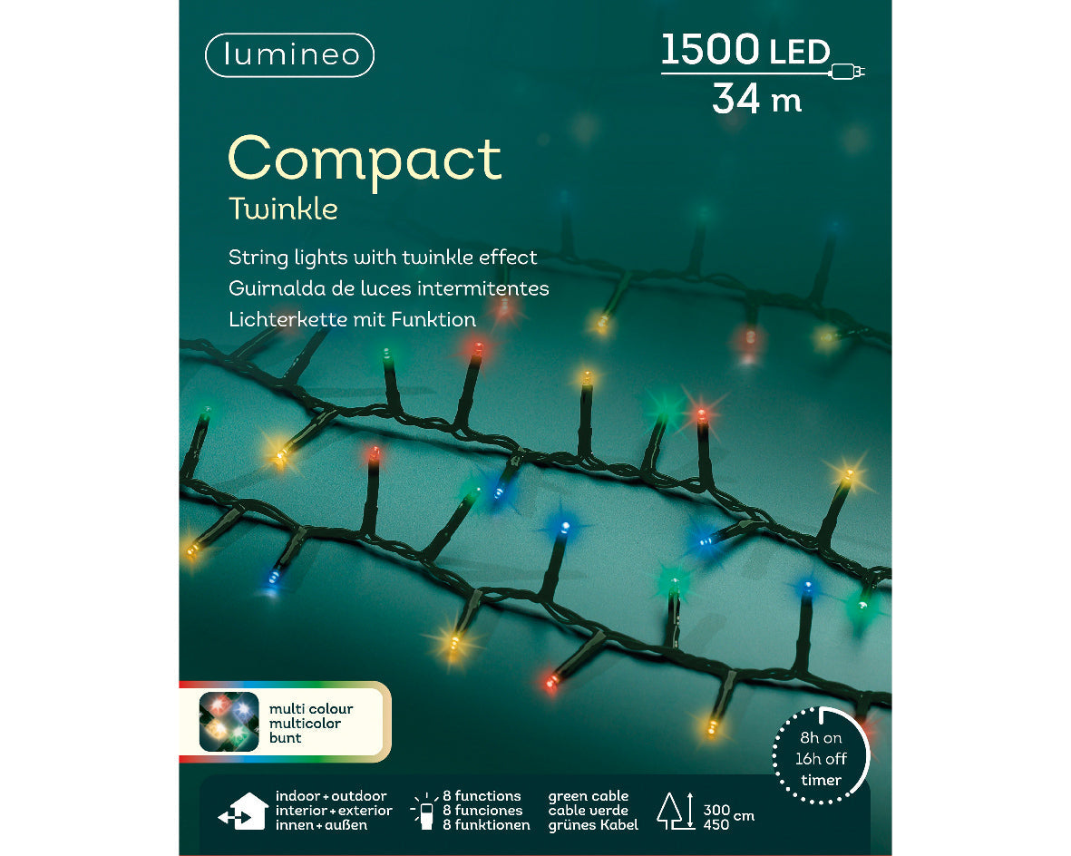 Guirnalda de luces Compact 34m-1500LED  Multicolor