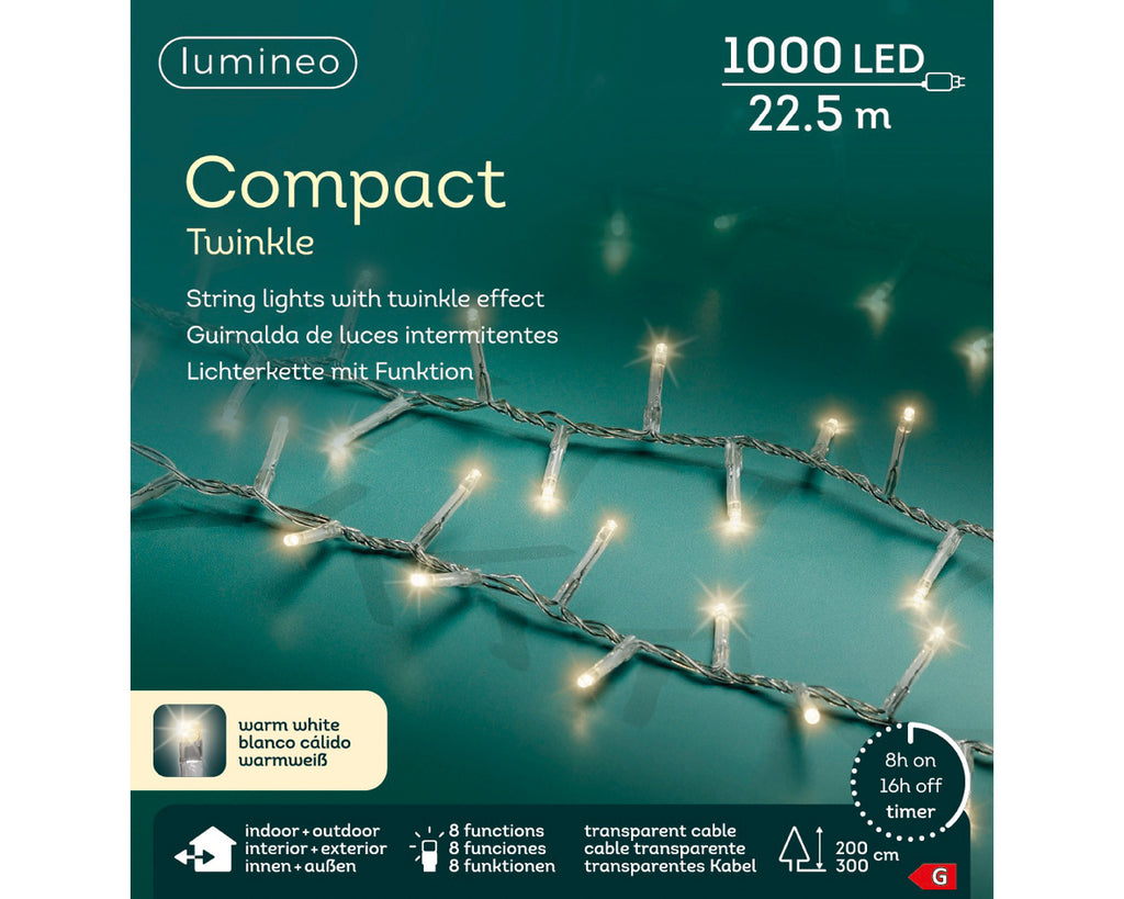 Luces de Navidad Compact 22,5m Blanco Cálido con multifunciónes interior y exterior