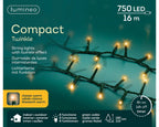 Luces de Navidad Compact 16m Amarillo Clasico con multifunciónes interior y exterior