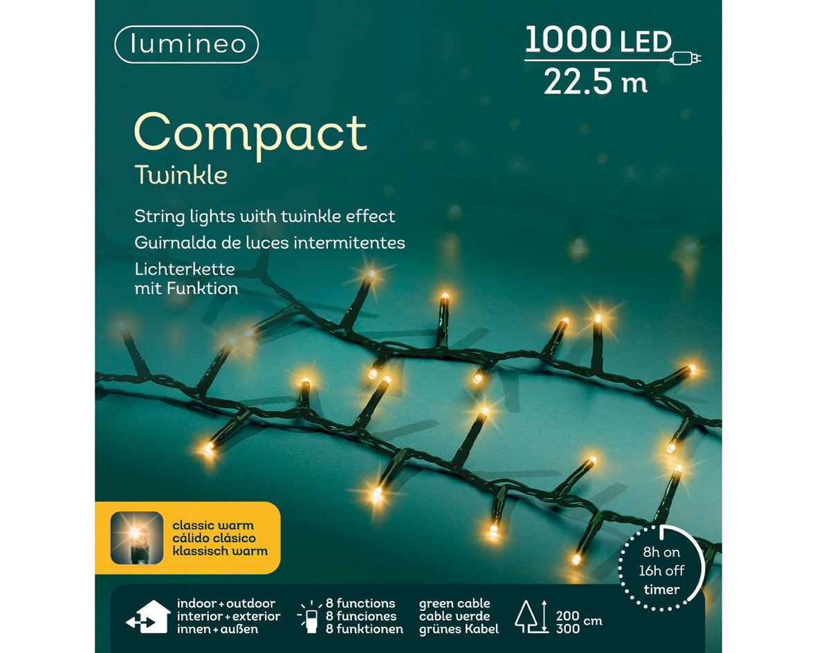Luces de Navidad Compact 22,5m Amarillo Clasico con multifunciónes interior y exterior