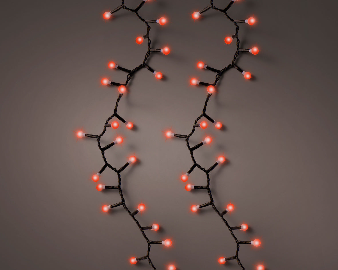 Luces de Navidad Bombillas Cherry rojas 11metros