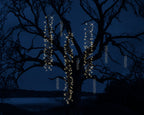Casada de luces para árboles conectable Blanco Cálido cable negro