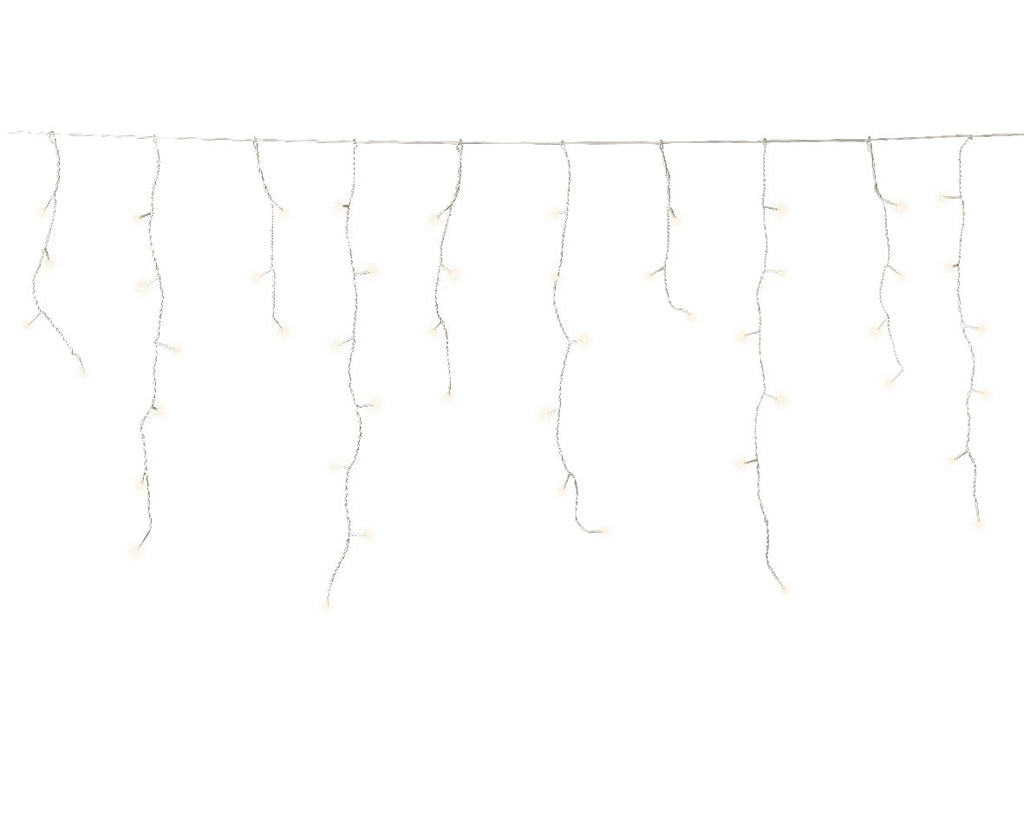 Cortina de luces para fachadas conectable cable blanco