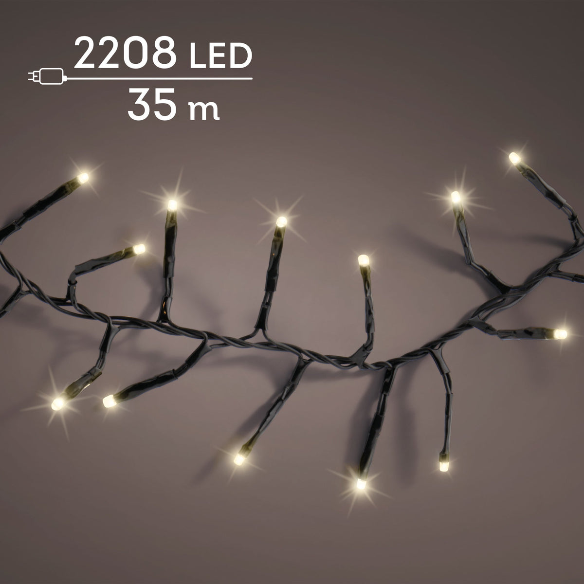 496413-Lumineo Excellent Luces Blanco Cálido 3500cm con Efecto Centelleante-navidad-envio-canarias