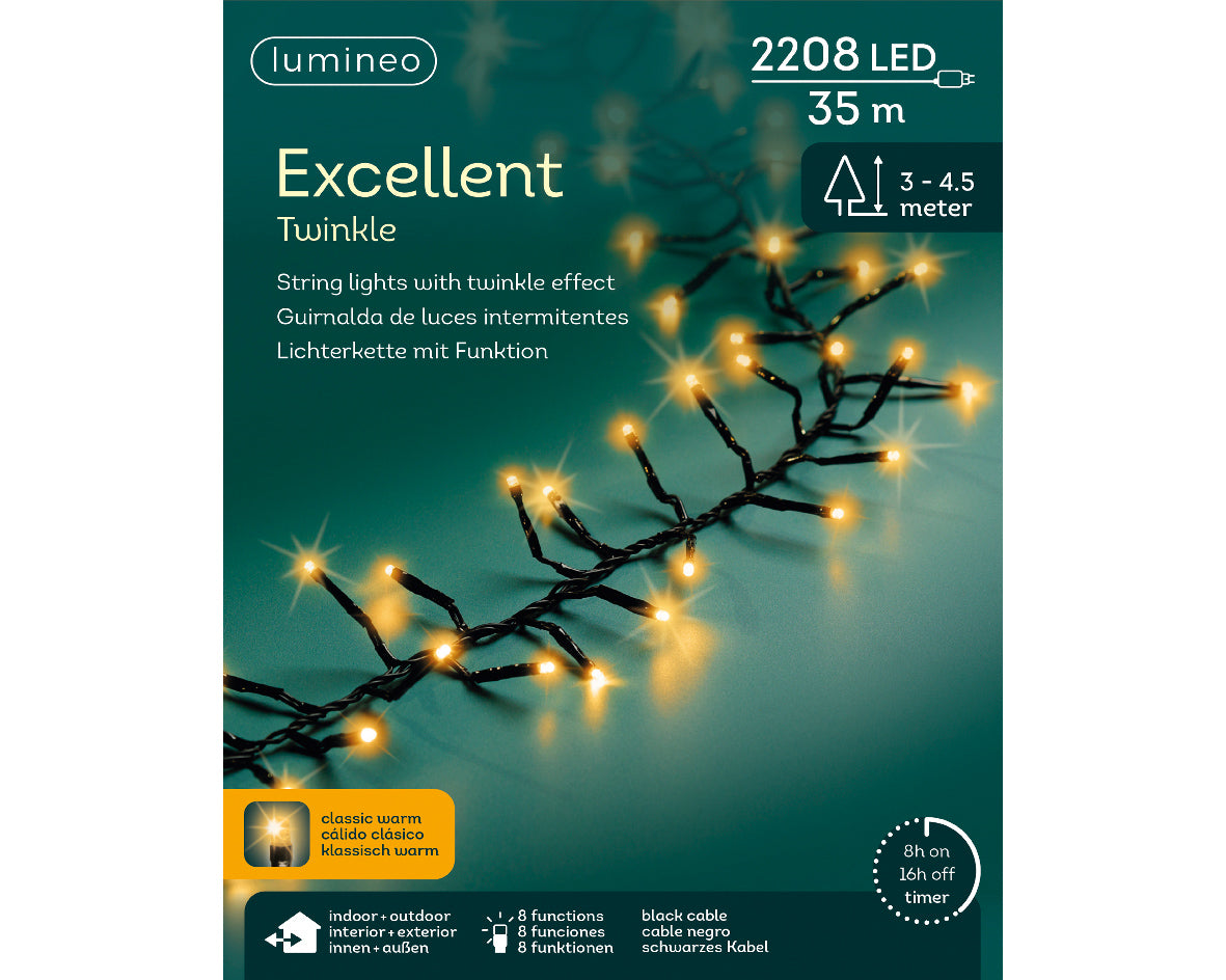 Luces de Navidad Excellent 35m Amarillo Clásico con multifunciónes interior y exterior
