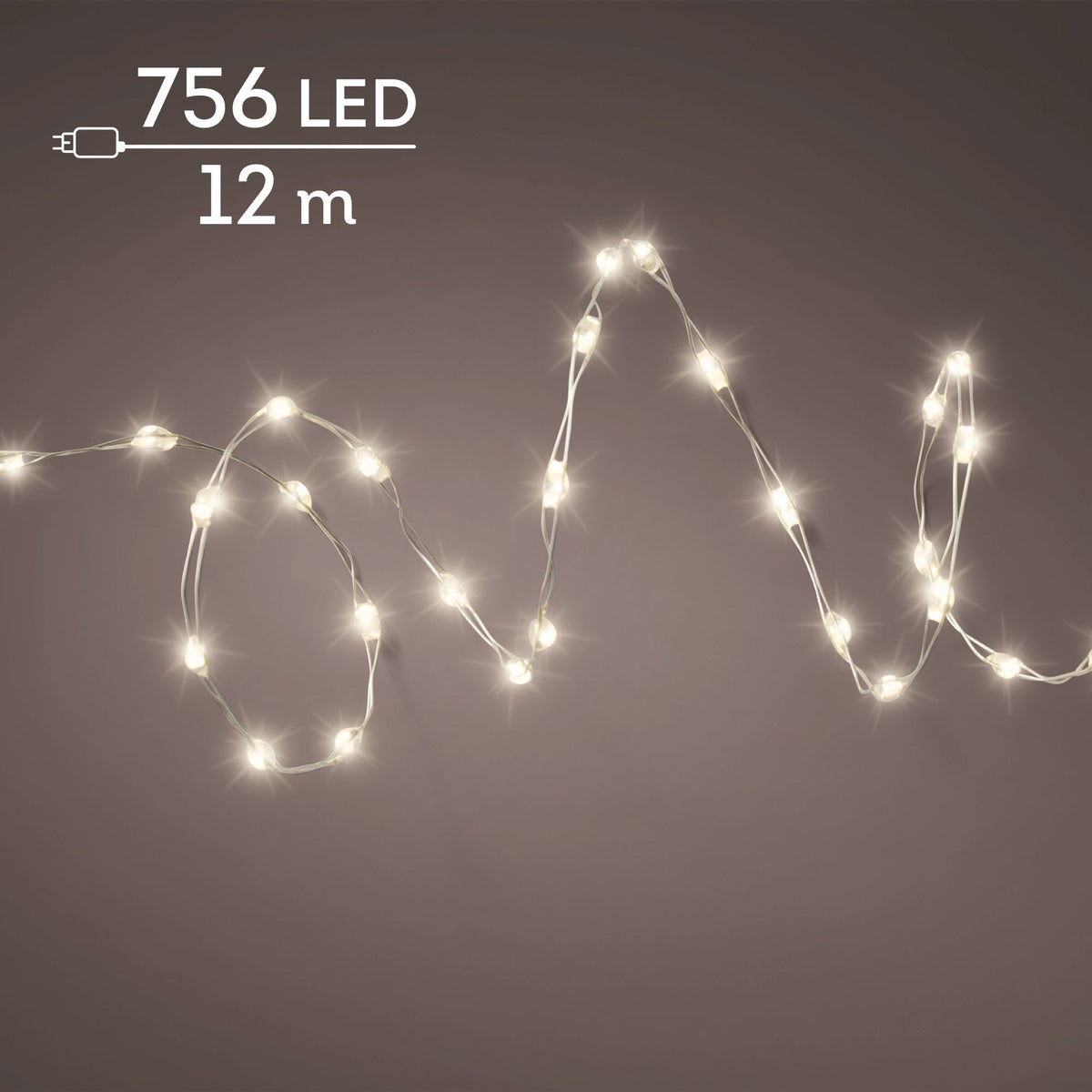 496607-Lumineo microles luces extra densa luz blanco cálida 1200 cm-navidad-envio-canarias