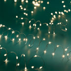 Luces de Navidad microled exterior 12metros Blanco Cálido con Multifunción y temporizador