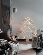 Luces de Navidad microled exterior 12metros Blanco Cálido con Multifunción y temporizador