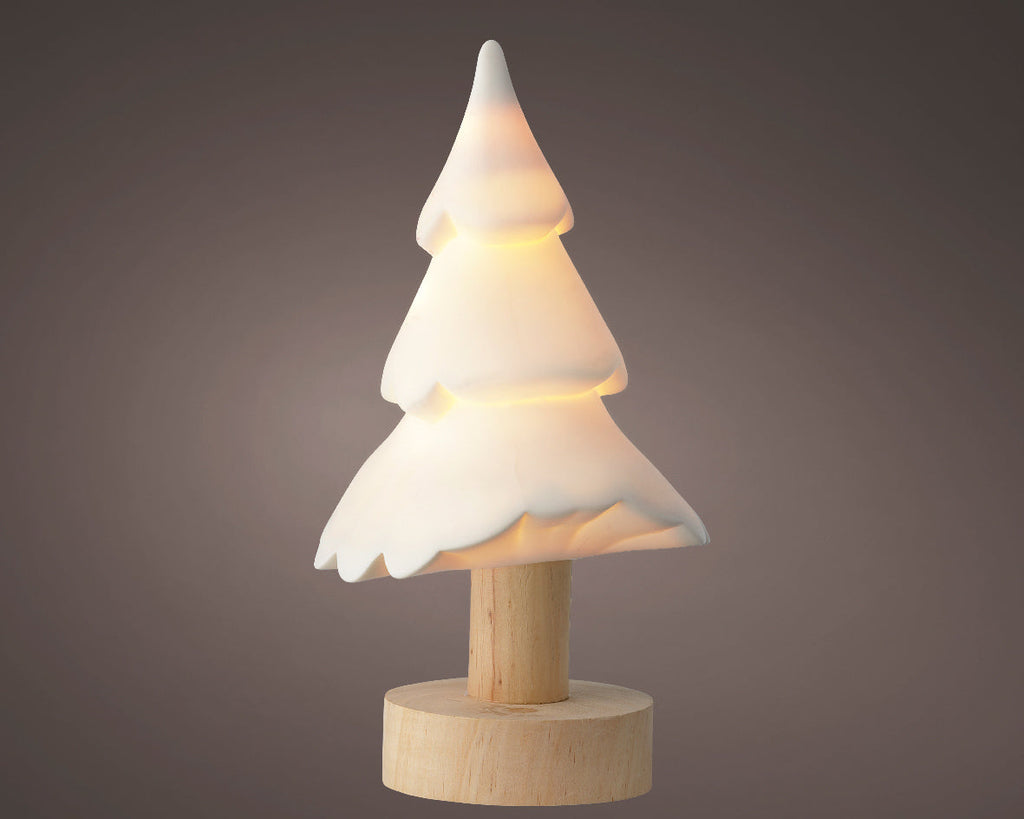 Árbol blanco de porcelana estilo candy de 22cm