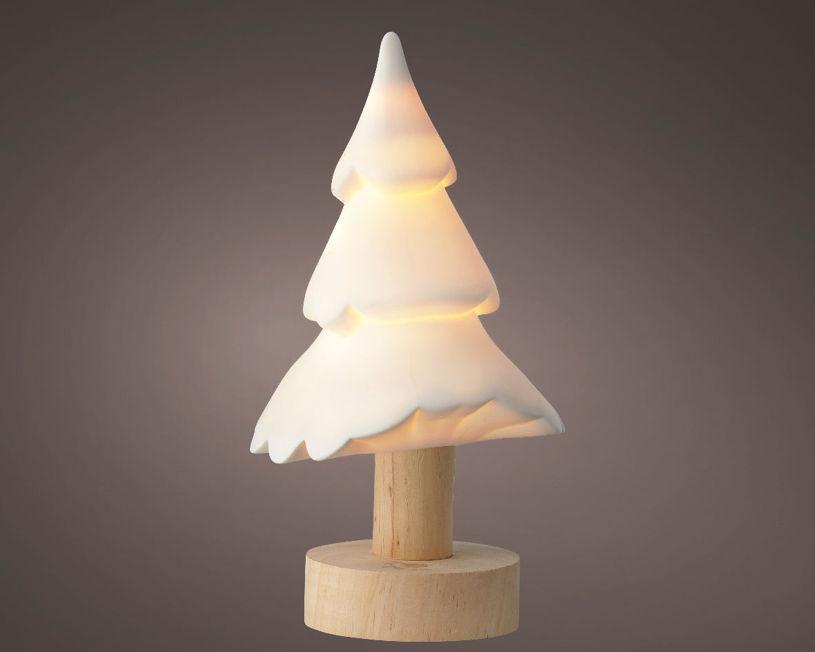 Árbol blanco de porcelana estilo candy de 22cm