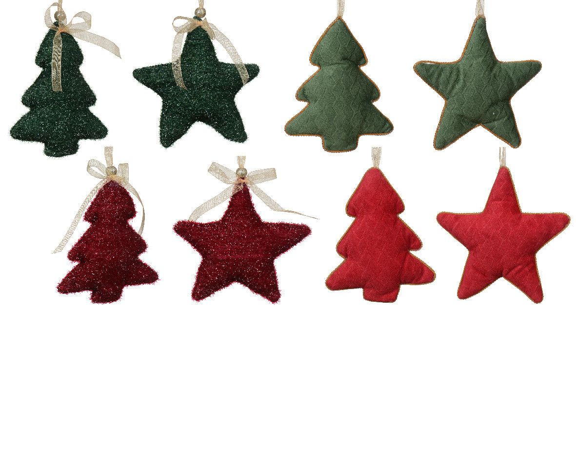 Figura roja, verde y marrón poliéster adornos navideños 15 cm