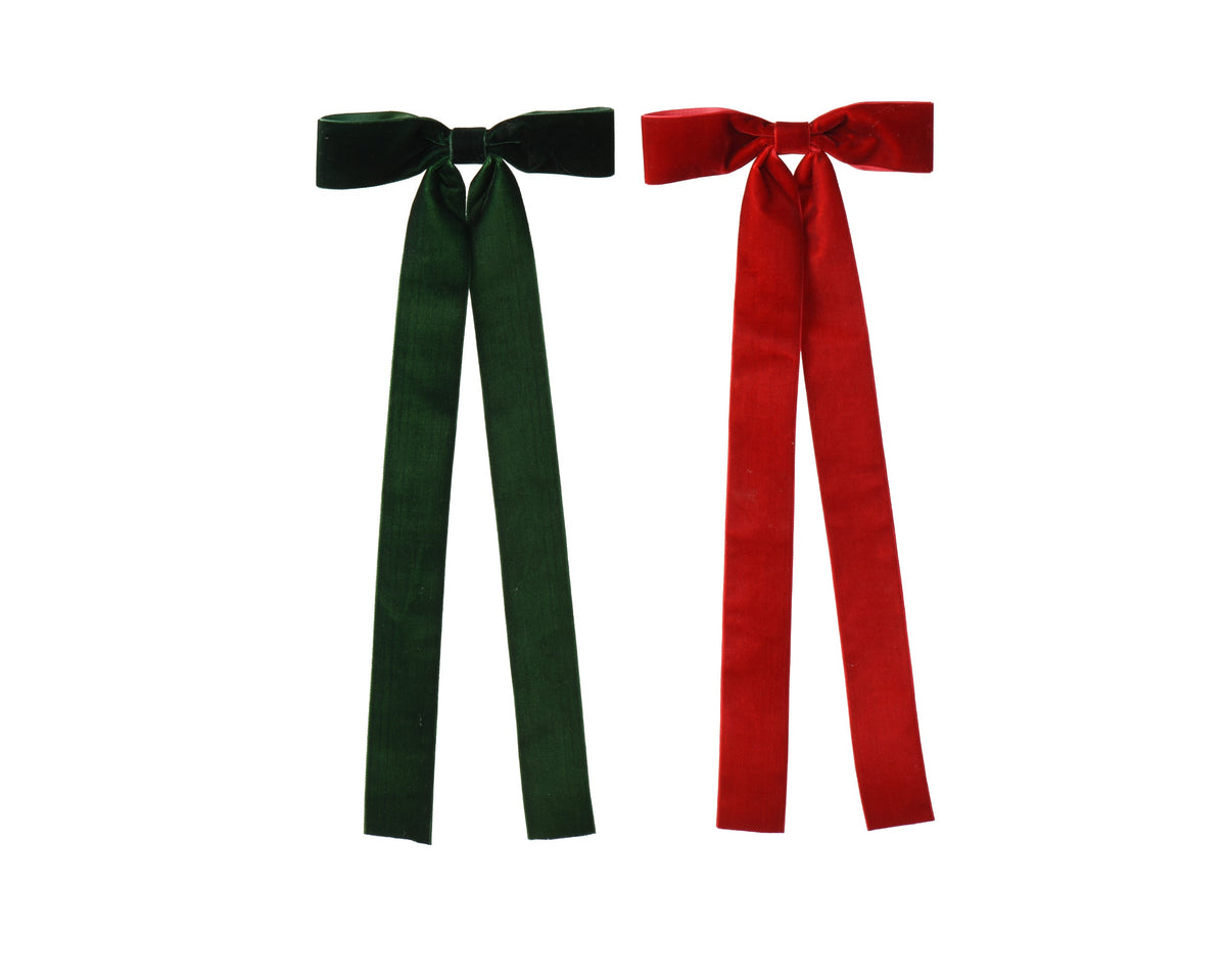 512143-Lazo navideño de terciopelo de 40 cm-navidad-envio-canarias